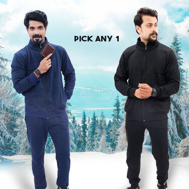 Pick Any 1 Fleece Jacket With Fleece Lower Set With Watch And Wallet Free (1FJ13)