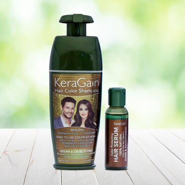 Keragain Hair Color Shampoo & Color Protecting Hair Serum For Men