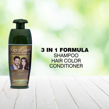 Keragain Hair Color Shampoo & Color Protecting Hair Serum For Men