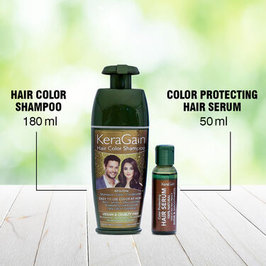 Keragain Hair Color Shampoo & Color Protecting Hair Serum For Men