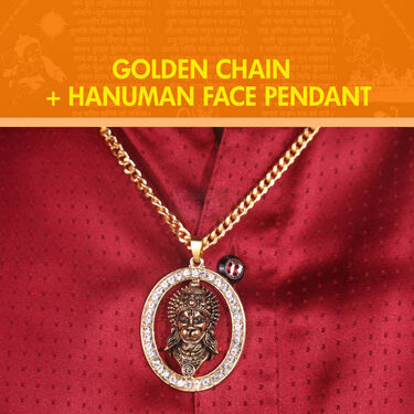 Golden Chain + Hanuman Face Pendant (MGJ44)