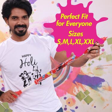Round Neck Holi T-Shirts With Wallet And Digital Watch Free (1RTW1)
