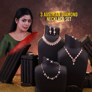 3 Austrian Diamond Necklace Set (3AUD21)