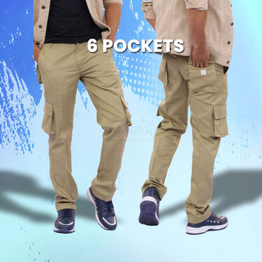 Mens 6 Pockets Cargo Pants Pick any One (CPS1)