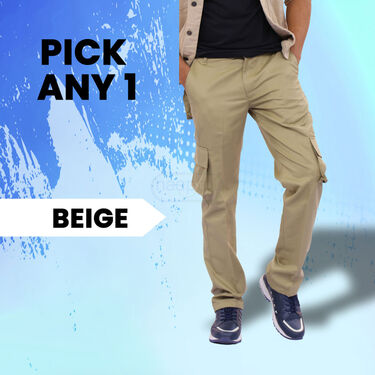 Mens 6 Pockets Cargo Pants Pick any One (CPS1)
