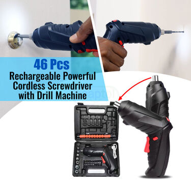 48 pcs Rechargeable Screwdriver Drill Machine Tool kit (HT20)