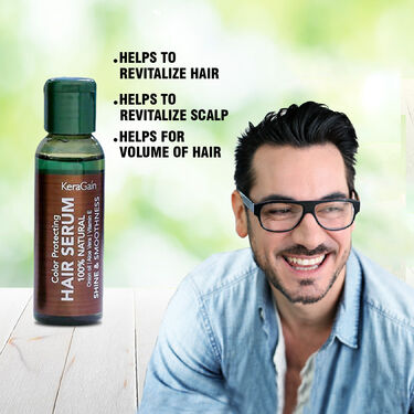 Keragain Hair Color Shampoo & Color Protecting Hair Serum For Men