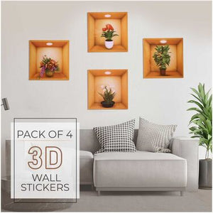 Pack of 4 - 3D Wall Stickers (3DWS1)